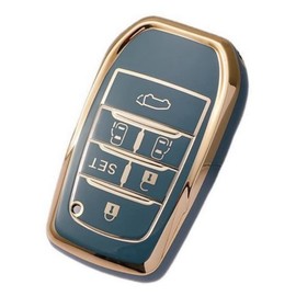 YANMW Alphard 30 Series Key Case Compatible Toyota Alphard Vellfire 30 Series Late Early Period Key Cover (Blue, 6 Buttons)
