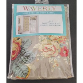 Waverly NIP French Door Panel Waverly Sanctuary Rose 26 X 68"  100% Cotton, One