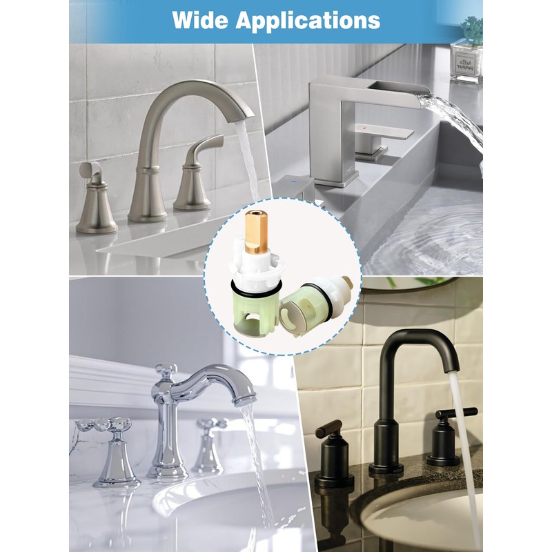 2 Pack RP25513 Faucet Stem Replacement for Two Handle, Faucet