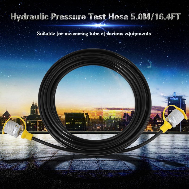 1pc 64MPa Hydraulic Pressure Test Hose 5.0M/16.4FT M16-M16 Female Liquid