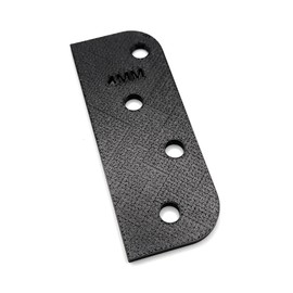 Door Hinge Shims (Set of 3) Hinge Spacer For Interior and Exterior Door Alignment - for 3.5", 4" and 4.5" Standard Hinges (4mm thick, Black, 4-inch)