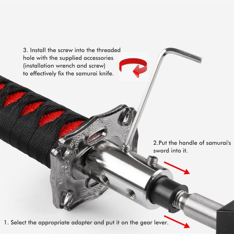 Car Gear Head Shift Knob Samurai Gear Shifter with 4