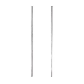 Rebower 304 Stainless Steel Solid Round Bar [for Punches, Various Waves, DIY Crafts, Model Plane, Model Ship, Model Cars] - 2.5 mm x 100 mm / Silver Tone / Pack of 2