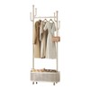 Ergocar Coat Stand. A jacket hat rack with a basket,