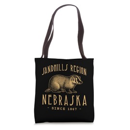 SANDHILLS REGION BADGER NEBRASKA WILDLIFE Tote Bag