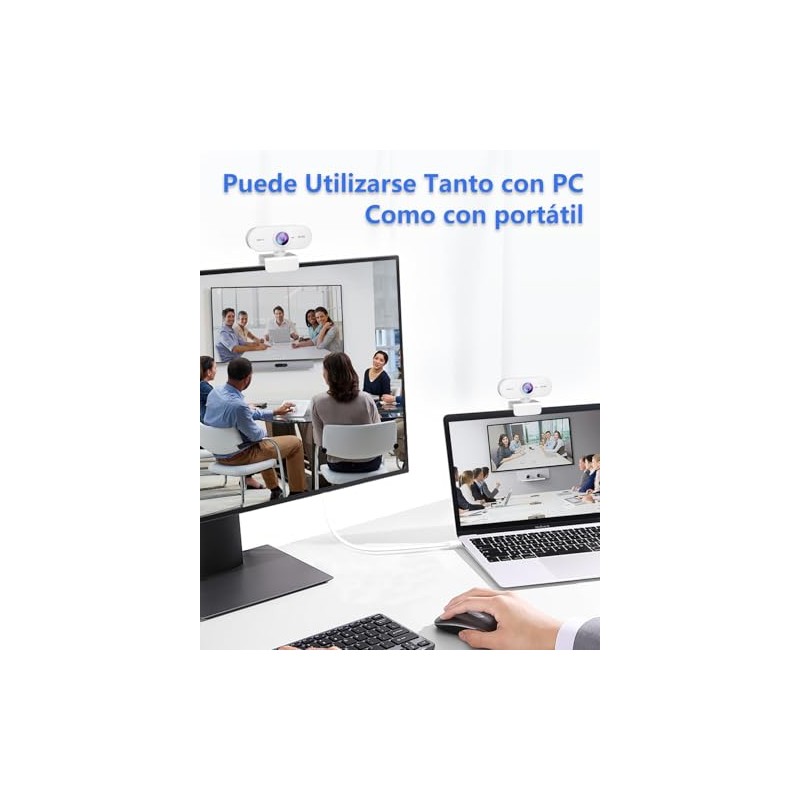 ZZCP Webcam con Microfono para PC,Camara Web para PC HD