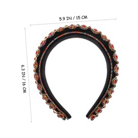 OATIPHO Rhinestone Decorative Hairband for Women Comfortable Cloth Headband for Weddings Parties Special Occasions Lightweight Durable Headdress with Chic Style