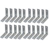 Bulk Hardware BH00026 Silver Tone Corner/Hardware Braces, 2", Pack of 20, 2"