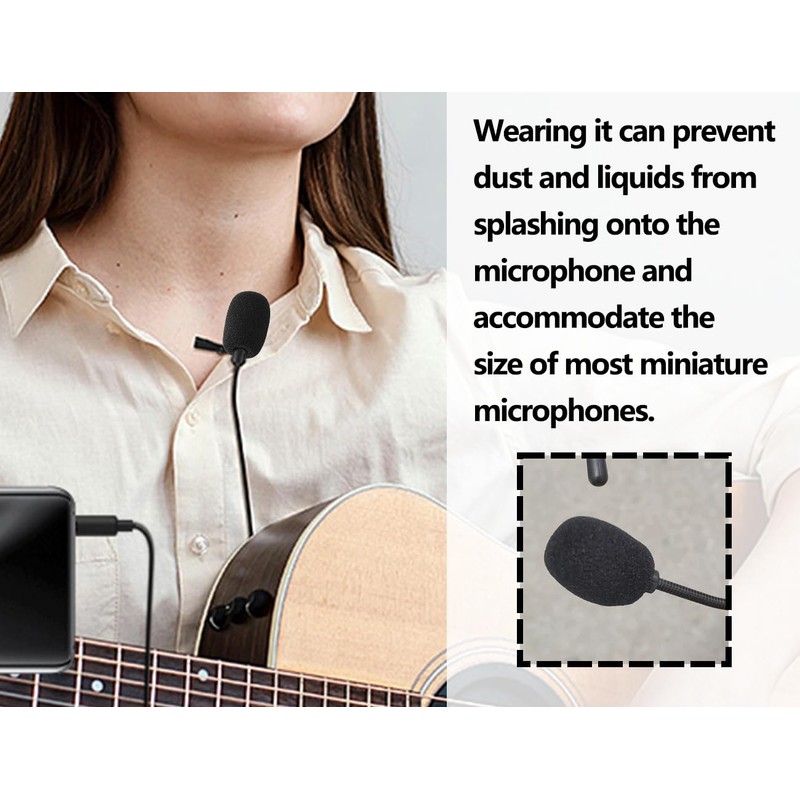 ZoeTekway Pack of 20 Black Pop Protection Headphones Microphone Foam