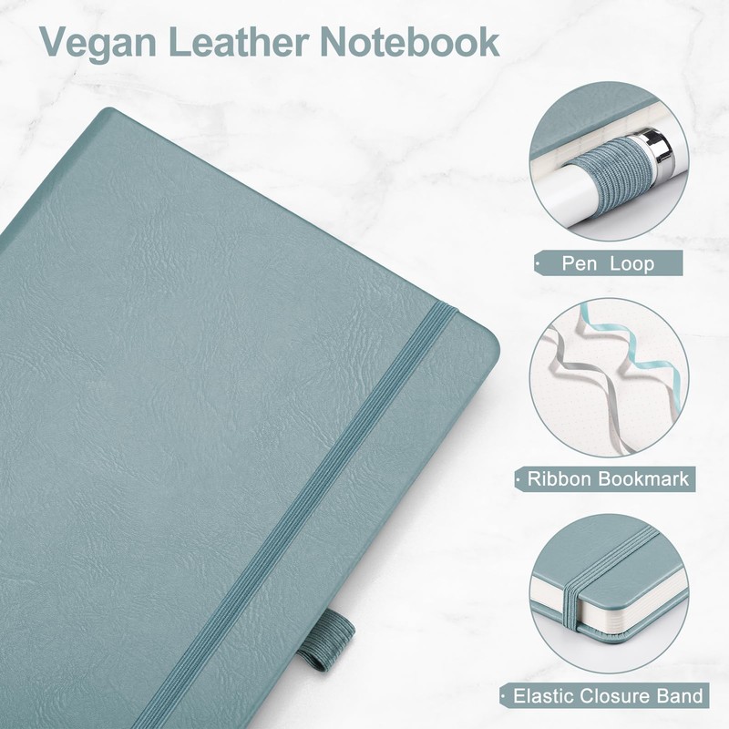 EMSHOI A5 Notebook Dotted Journal - 150gsm Thick Paper, Hardcover