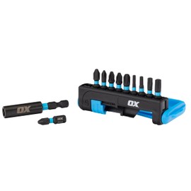 OX Pro 11pc Impact Bit Set, Magnetic Bit Holder, Impact Screwdriver Driver Bits Set Compatible with Others