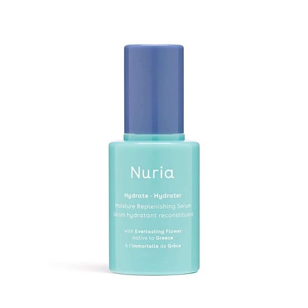 Nuria - Hydrate Moisture Replenishing Serum, Antioxidant Serum for All Skin Types, Skin Care Serum with Everlasting Flower Extract and Squalane Oil for Face, 25mL/0.8 fl oz