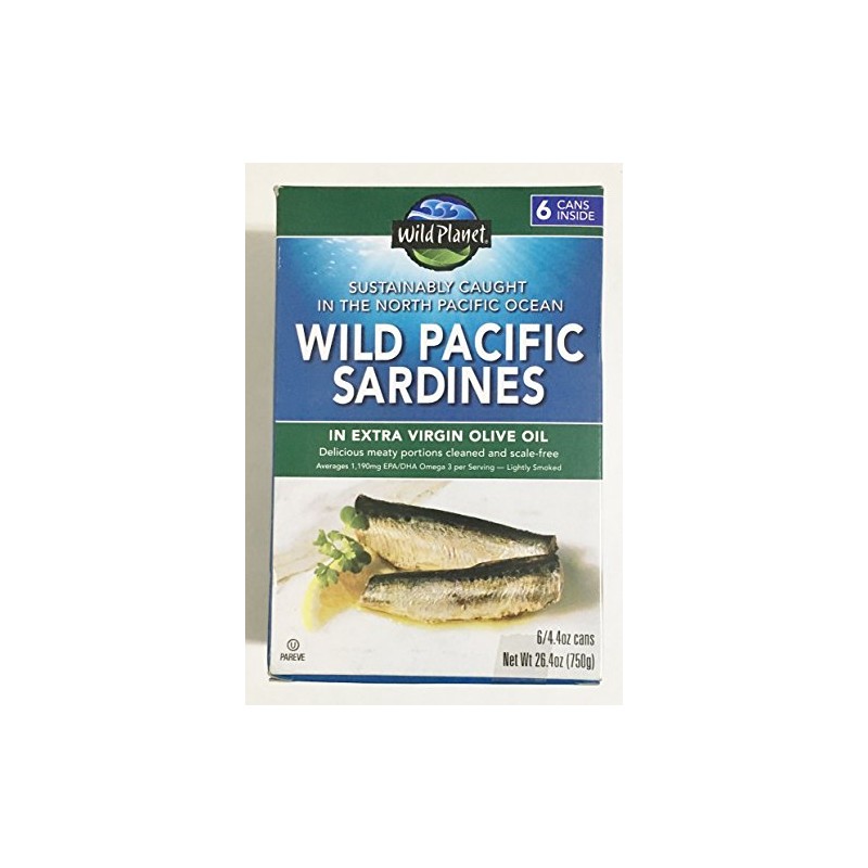 Wild Planet Wild Pacific Sardines in Extra Virgin Olive Oil,