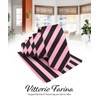 Vittorio Farina Premium Satin Striped Necktie & Pocket Square Set
