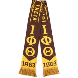TCEShop Big Boy Iota Phi/Φ Theta Divine 9 S.7 Scarf [Brown - 80" x 7"] - ID#43488