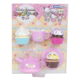 Maruka 197230 Sanrio Characters Cupcake Set Toy Pretend Play Play 3+ Years Old