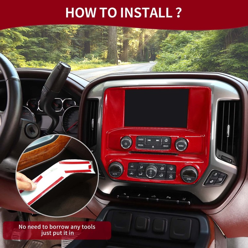 PDKLIN for Silverado Center Dash AC Control Panel Trim Cover