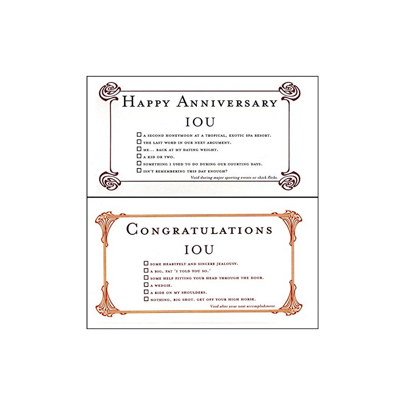 Quiplip IOU Birthdays (6) Greeting Cards