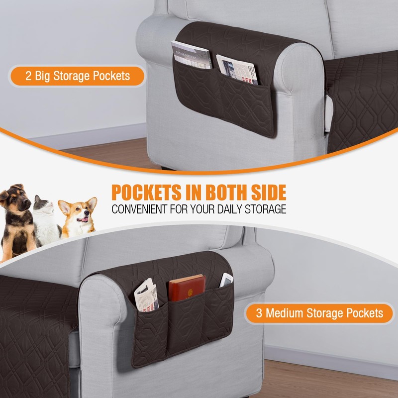 VANSOFY Couch Cover, Waterproof Sofa Covers Washable Slipcover Furniture Protector