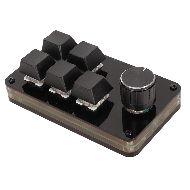 Programmable Keypad 5 Keys 1 Knob Blue Switch Mechanical Hot