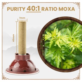 Self-Stick Moxa Sticks,Natural Mugwort Rolls Chinese Wormwood for Moxibustion High Purity Suitable for Beginners(60pcs/Box)