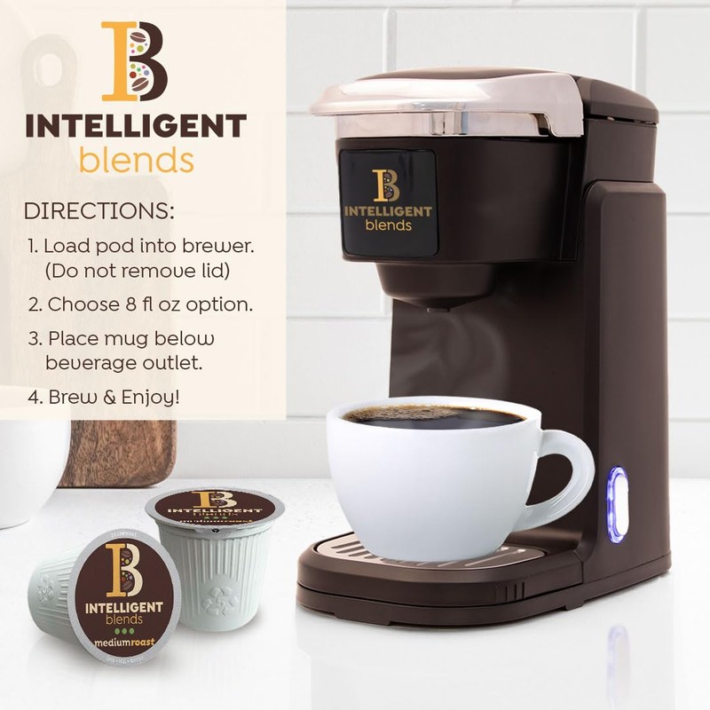 Intelligent Blends Medium Dark Roast Coffee Pods, 100 ct, Recyclable