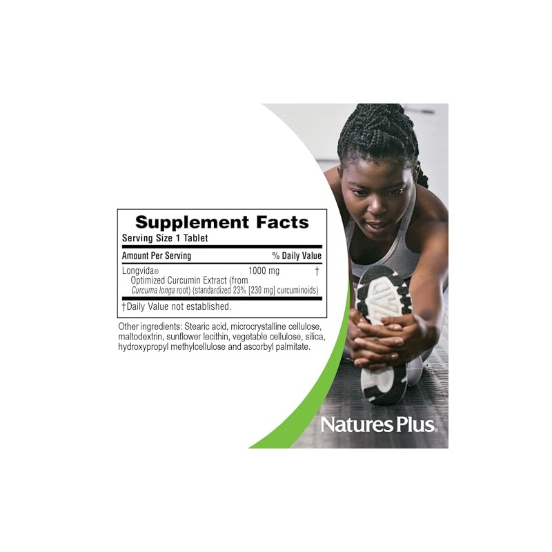 NaturesPlus Cúrcuma PRO Longvida 1000 mg - 30 comprimidos -