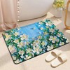 Housekeeping technology 1+1 washable beautiful flower diatomaceous earth mat, cherry