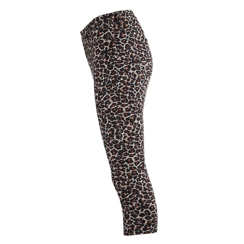 MeMoi Leopardito Capri Leopard Cotton Blend Leggings Leopard Small/Medium
