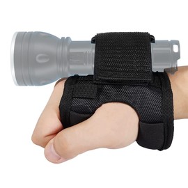 Diving Flashlight Wrist Mount Glove - PFSN Hands Free Dive Light Holder with Adjustable Hold Attach Velcro Wrist, Scuba Gear Dive Lanyard, Universal Strap, Scuba Accessories