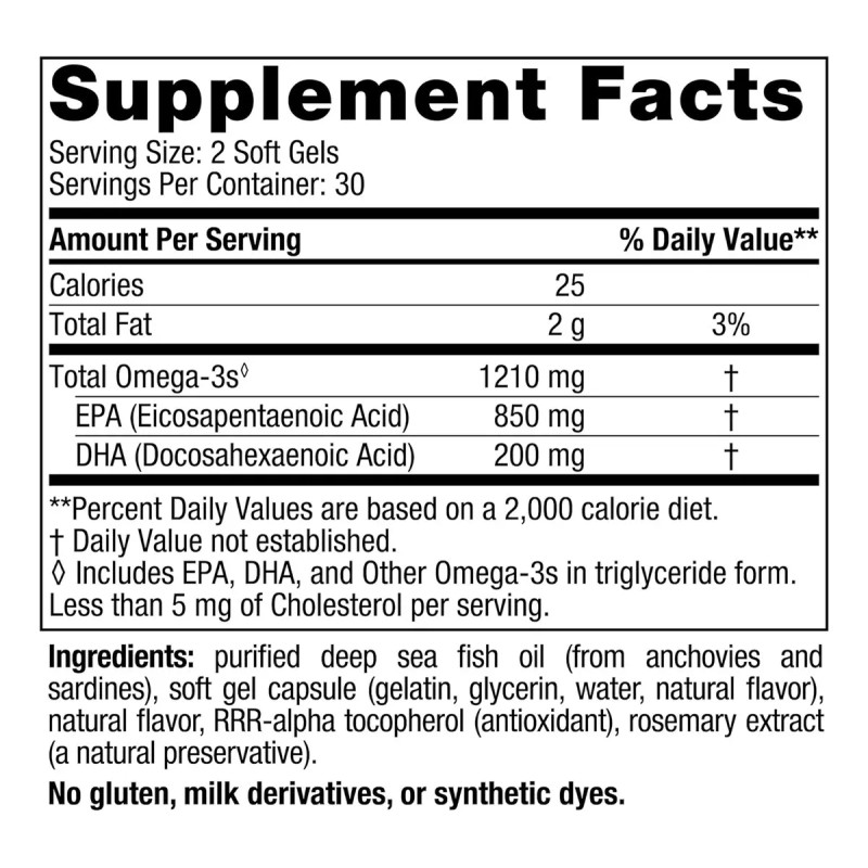 Nordic Naturals Suplemento de EPA, 1210 mg de Omega, 60