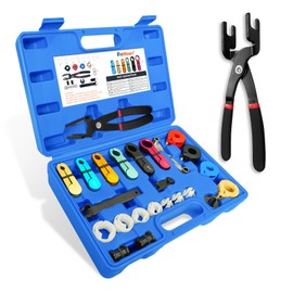 FITHOIST 26pc Fuel Line Disconnect Tool Set with Fuel and AC Disconnect Pliers,Master Quick Disconnect Tool Kit, Fuel Line Removal Tools for Air Line GM Trucks,Ford,A/C Fuel&Transmission Systems