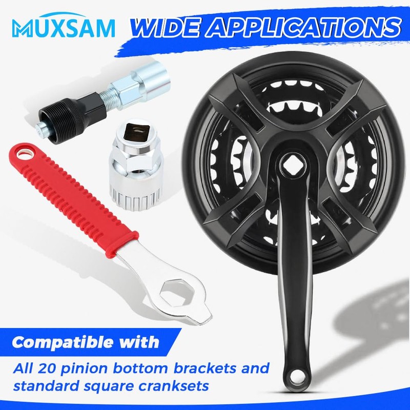 Sliver Bicycle Crank Extractor Puller,Bottom Bracket Remover Crank Arm Remover
