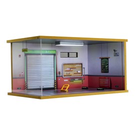1/18 Scale Model Car Display Case - 1:18 Car Garage Display Case with Clear Acrylic Cover and LED Lighting for Die-Cast Cars (1 Parking Off Road-Left)