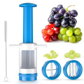 HiYZ Grape Cutter, Fruit Slicer and Veggie Divider with Stainless Steel Blades for Baby Supplement- Cross Blade and Strip Blade