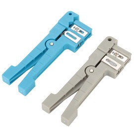 45-163 45-162 Fibreglass Sheath Stripper Coaxial Cable Stripping Tool for Buffer Coating Strips (Light Blue, Grey)