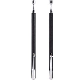 POFET 2pcs Telescopic Magnetic Pick Up Tool 26 Inches Rod Stick Extending Magnet Handheld Tool - Black