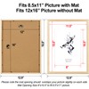 Yaetm 12x16 Picture Frame With Mat for 8.5x11 Set of