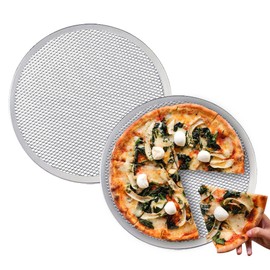 YEUIKERR 12-Inch Pizza Screen,Premium Non-Stick Bakeware Baking Screen, Seamless (2 Pack)