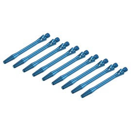 PATIKIL 45mm Aluminum Dart Shafts, Medium 2BA Thread Dart Stems Dart Accessories Throwing Fitting for Steel Tip - 9 Pack (Sky Blue)