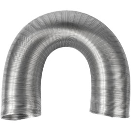 Vent Systems Ø125 mm - 1.5 m / Ø5" - 5ft Round Flexible Aluminium Hose Pipe – Heavy Duty Air Duct Tube for Heating, Cooling, HVAC System, Air Conditioning, Dryer Vents, Exhaust and Ventilation