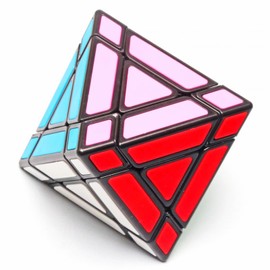 Cuberspeed 3x3 Octahedron Black Speed Cube stickerless Magic Cube Different Shapes Cube with Titles Puzzle