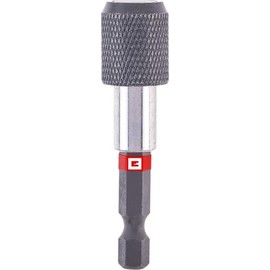 Original Einhell Quick Change Bit Holder with 1/4 Inch E 6.3 Shank, 60 mm (Chrome Vanadium, Aluminium Sleeve, Permanent Magnet)