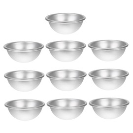 Hohopeti 10 Pcs Semi Sphere Aluminium Alloy Bath Salt Molds Creative DIY Bath Moulds Size for Homemade Bath Salt and Relaxing Bath Experience