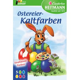 Färbetabletten für Ostereier, Kaltfarben, Eierfarben, 5 Farben für Ostern
