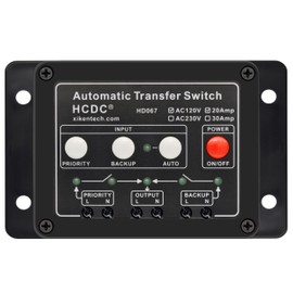 Automatic Transfer Switch, AC120V 20Amp, ATS Auto Transfer Switch, HCDC HD067/120V20A