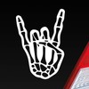 Hellweg Druckerei Pommesgabel Heavy Metal Car Sticker Rear Window Sticker