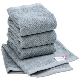 Imabari Towel, Hand Towel, Set of 4, Approx. 13.4 x 13.8 inches (34 x 35 cm), Brand Certified, Made in Japan, Quick Drying, Highly Absorbent, 100% Cotton, Large Size, Towel Handkerchief, Made in