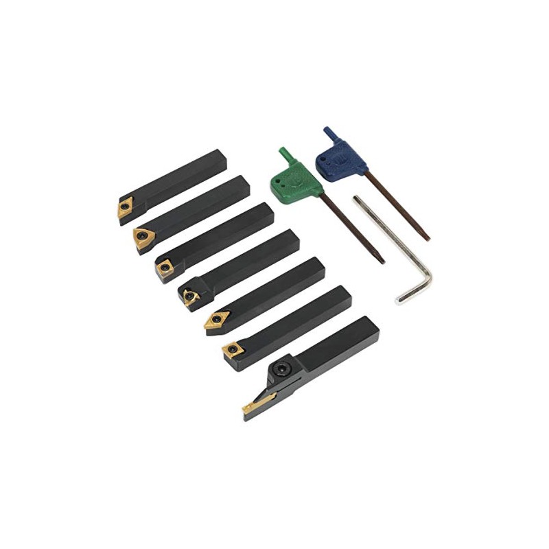 Sealey Sm3025Cs5 Indexable 8Mm Lathe Turning Tool Set 7Pc