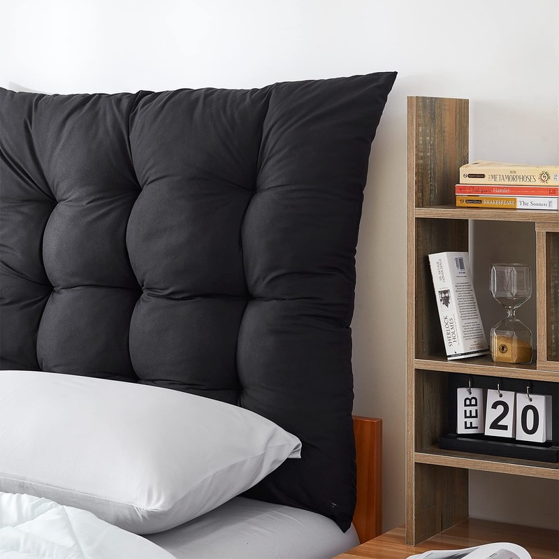 DormCo Rainha - Puffy Tufted College Headboard - Black